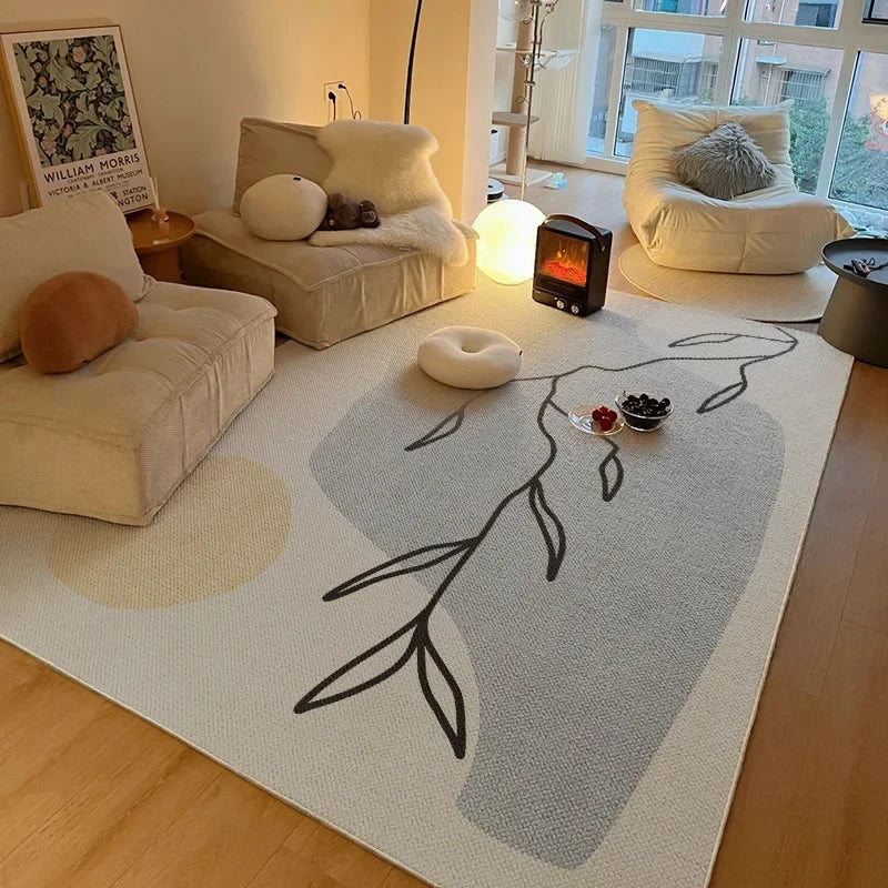 Modern simple living room fully covered carpet sofa tea table wear-resistant anti-slip easy care imitation cashmere carpet