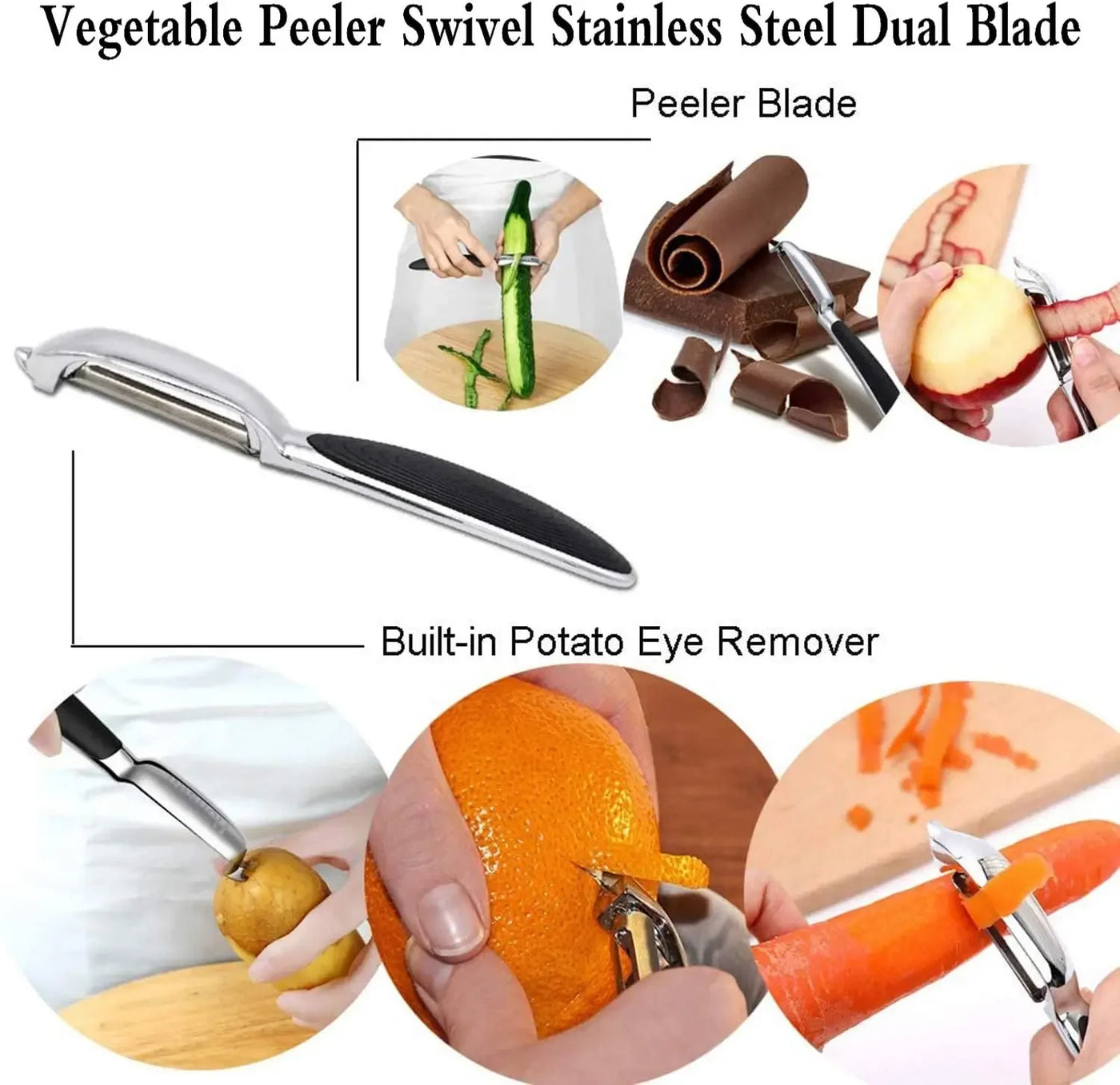 Stainless Steel Peeler Useful Things for Kitchen Acceesories Zinc Alloy Blade Gadget Potato Household Kitchen Tools Grater Items