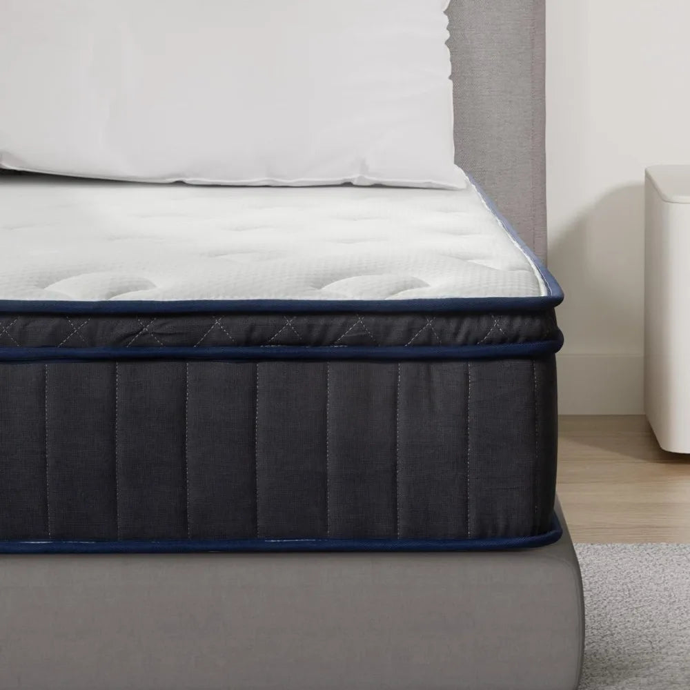 Queen Size Mattress, 12 Inch Hybrid Queens Mattress Medium Soft with Individual Pocket Coils & Memory Foam, Queen Size Mattress