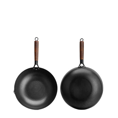 Women Lightweight Wok Pan,Hammer Cast Iron Frying pan,Durable Non-stick Wok,For Kitchen Gas Stove And Induction Kitchen Cookware