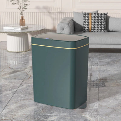 18L intelligent induction trash can needs 2 AA batteries (not included) for gentle lifting moisture resistance and tight sealing