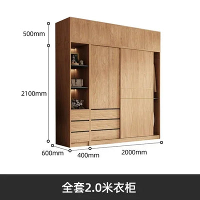 Multifunction Wood Wardrobe Clothes Children Girls Sliding Doors Hotel Wardrobe Bedroom Closets Szafa Na Ubrania Home Furniture