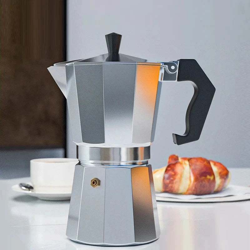 PARACITY 150ML Espresso Extractor Classic Ten Corner Style Coffee Maker Home Latte/Mocha Hand Coffee Mocha Pot