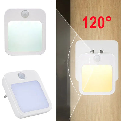 Motion Sensor Dimmable LED Night Lights EU/US Plug Cabinet Light for Baby Bedside Bedroom Corridor Wireless Night Lamp Lighting