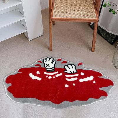 Irregular Living Room Decorative Carpets Art Abstract Bedroom Bedside Carpet Cartoon Cloakroom Rug Soft Plush Coffee Table Rugs