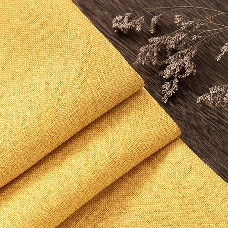 Thickened Plain Linen Fabric Fine By The Meter for Tablecloth Bags Pillow Cushion Cover Sewing Sofa Cloth Wearable Beige Gray