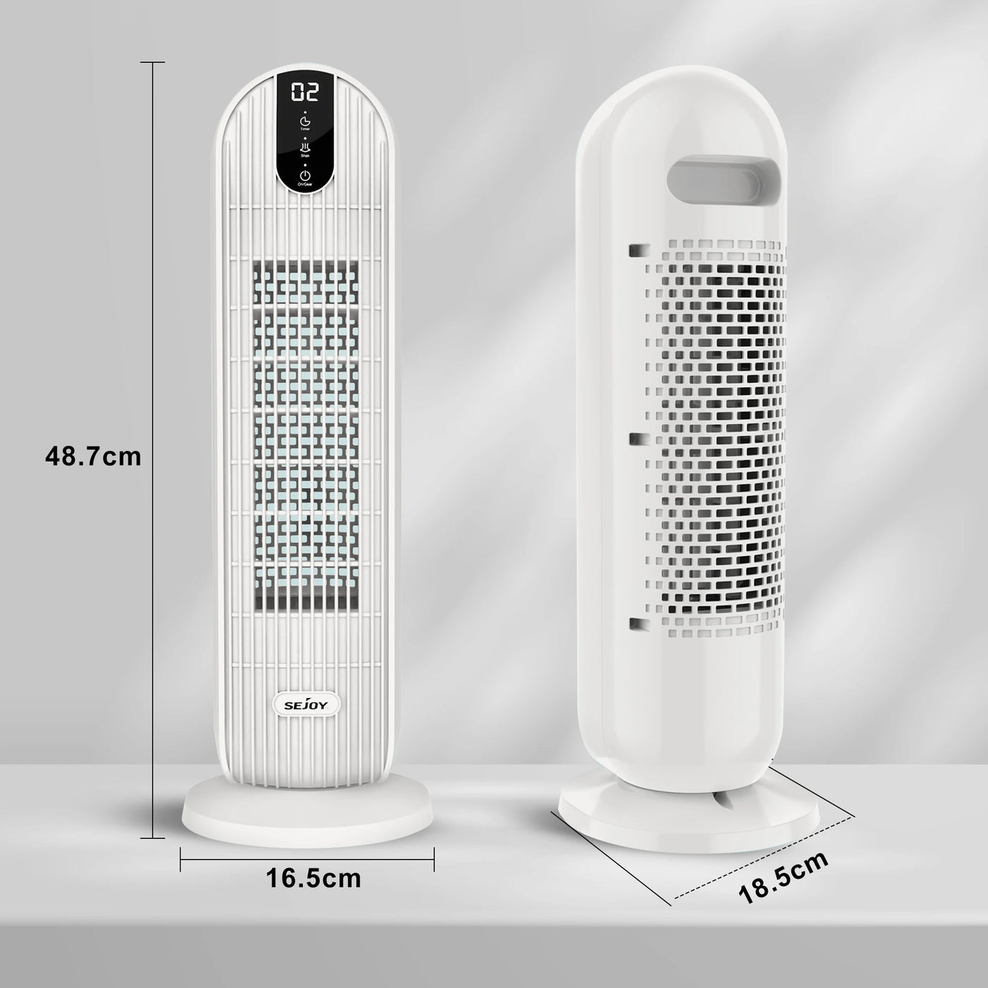 Sejoy 2000W Electric Heater Home 3 gears 220v EU Plug Space Heater PTC Ceramic Heater,with Timing,Automatic Swing,Heating Fans