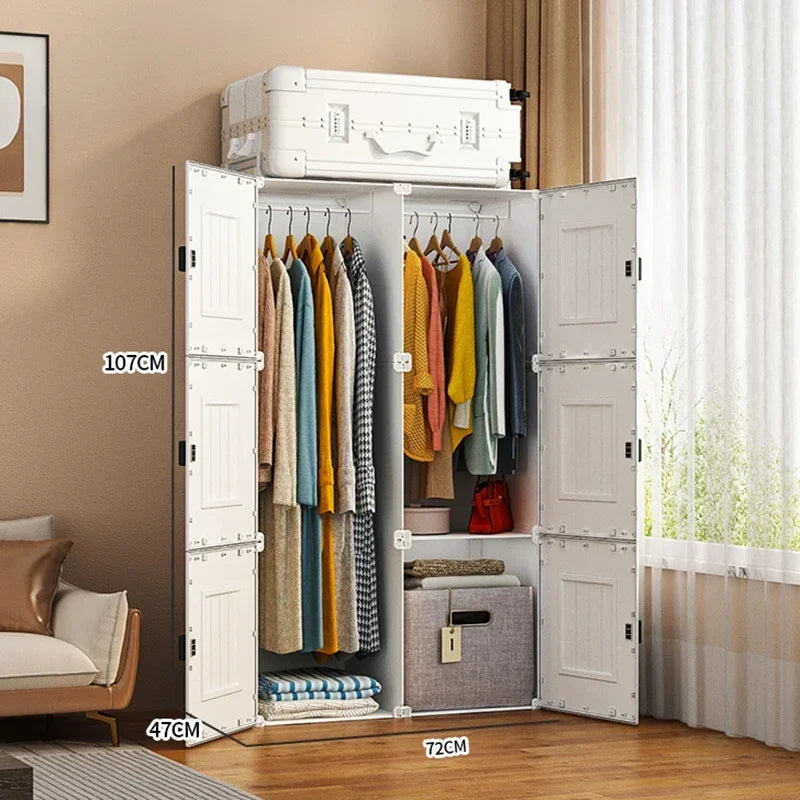 Nordic Minimalist Wardrobe Cupboard Storage Organizer Partitions Bedroom Closet Portable Living Room Muebles Trendy Furniture