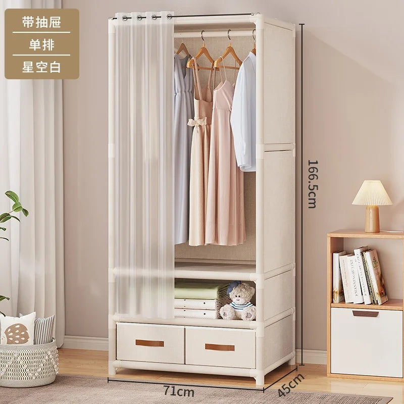 Cabinet Wooden Wardrobe Clothes Bedroom Minimalism Italian Space Saving Modern Guarda Roupa Lounge Suite Furniture