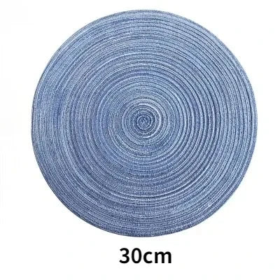 18/30cm Round Table Mat Woven Ramie Placemat Anti Slip Dining Table Mats Non-Slip Tableware Bowl Pads Kitchen Drink Cup Coasters