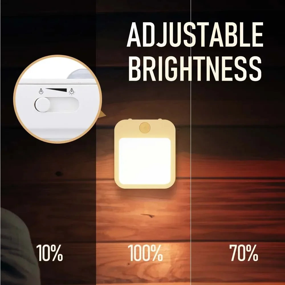 Night Light Motion Sensor With LED Light EU Plug Lamps Children'S Night Light Wireless Night Lamp For Bedside Table Bedroom Nigh