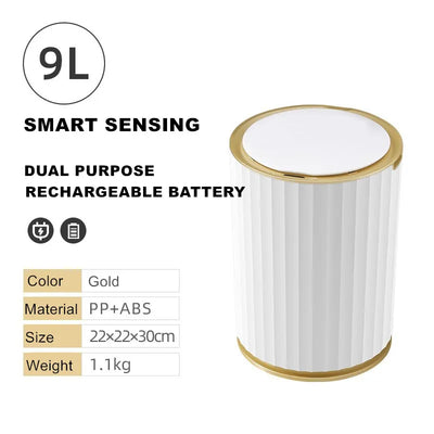 9L 12L 15L Smart Sensor Garbage Bin Kitchen Bathroom Toilet Trash Can Best Automatic Induction Waterproof Bin with Lid