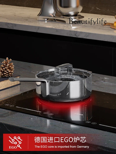 Embedded induction cooker Electric ceramic  Integrated double stove Embedded double head one electric one ceramic double stove