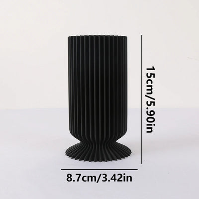 Elegant Black Plastic Vase - Boho Chic Decorative Centerpiece for Home, Office, and Living Room