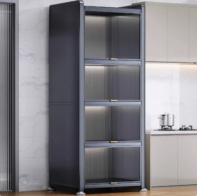 Storage Racks Multi-layer Storage Cabinets, Thickened Carbon Steel, Stainless Steel Feet, Suitable for Kitchen Living Room