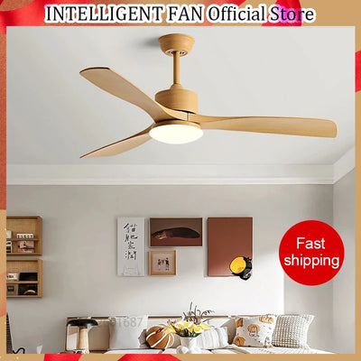 36/42/52 Inch white Black 3 ABS Blade Pure Copper DC 30W Motor Ceiling Fan With 24W LED Light Support Remote Control