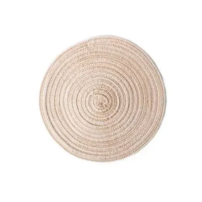 Hand-made Round Cotton Yarn Weaving Heat Insulated Cup Mat Placemat Dining Table Decor Bowls Coffee Cups Coaster Tableware Mat