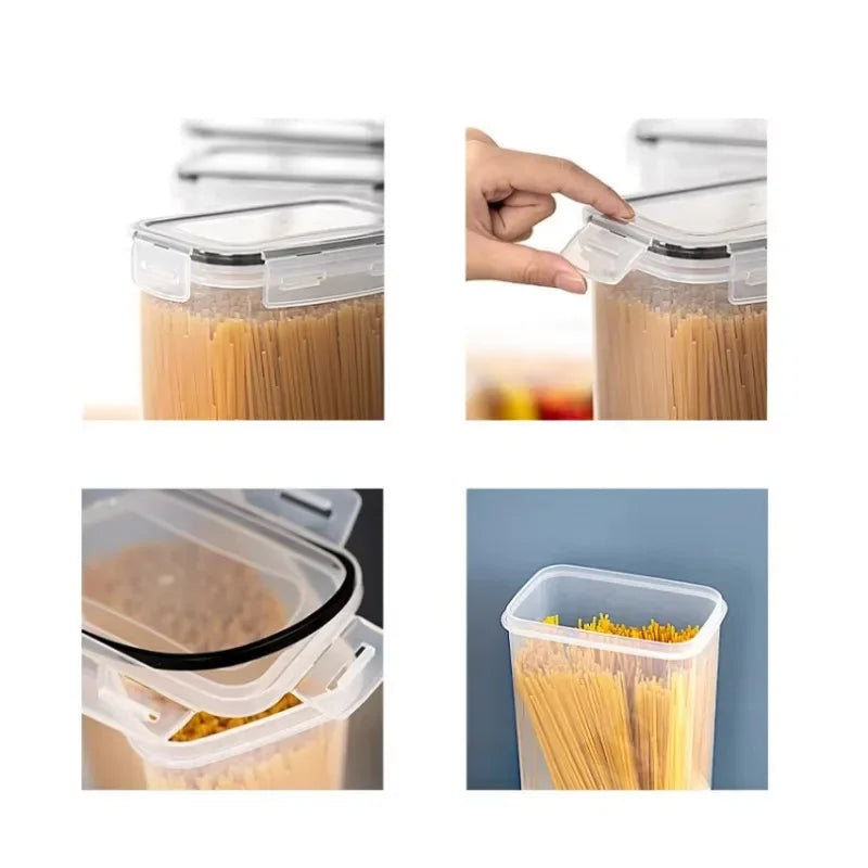 16 24 36 Pcs Set Bpa-Free Airtight Plastic Stackable Kitchen Organizer Cereal 42pack Dry Food Storage BIn Box Container