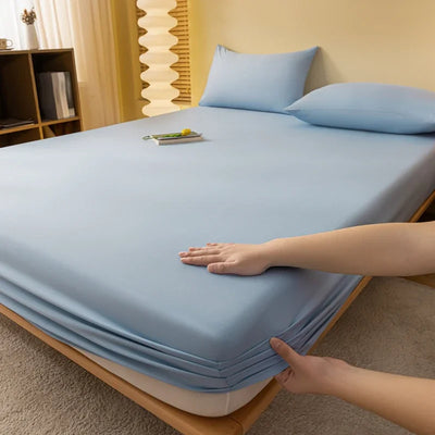 1 piece of solid matte bedsheet, sky blue bedspread for bedroom, bedding (excluding pillowcases)