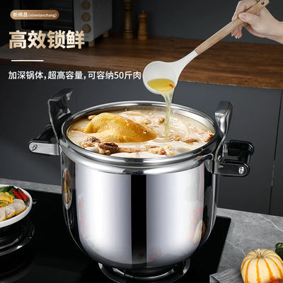 30 Quart olla de presion grande & stainless steel pressure cooker & large steamer cooking pressure canners,safety lock Explosion