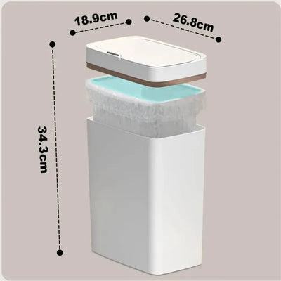 15/18L Bathroom Smart Sensor Trash Can Garbage Bucket for Kitchen Toilet Waterproof Narrow Seam Automatic Trash Bin Wastebasket