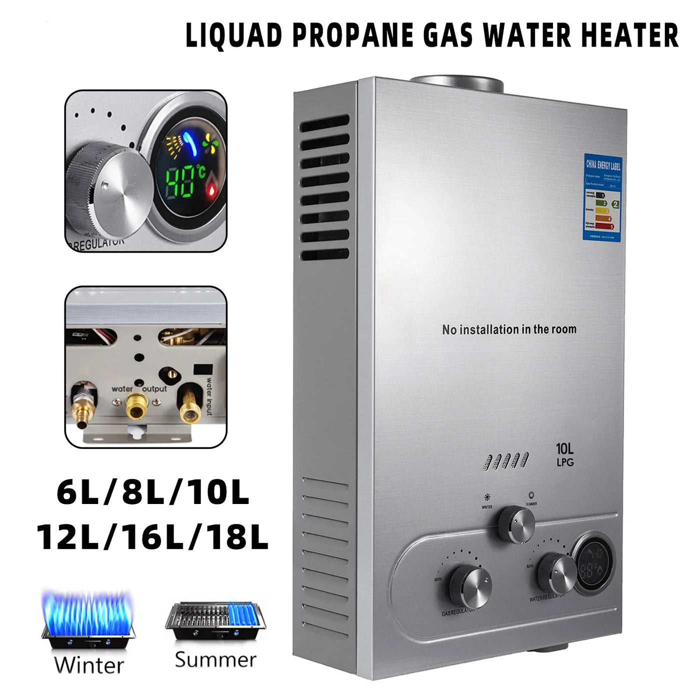 12L LPG Hot Water Heater