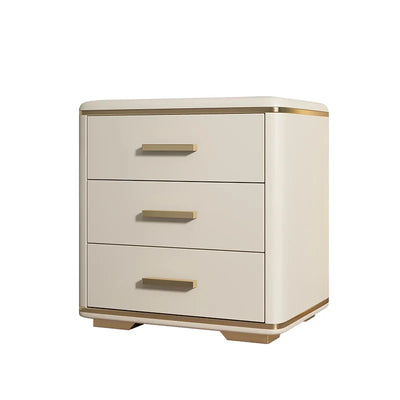 Bedside cabinet, simple, modern, light luxury, simple household small bedroom, bedside cabinet, solid wood, white storage cabine