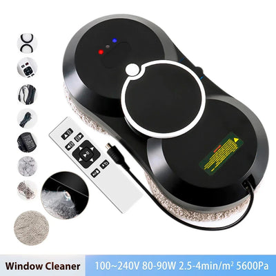 Double-sided Glass Cleaning Robot Vacuum Cleaner Water Spray Window Cleaning Robot High Suction Smart Electric Window Cleaner