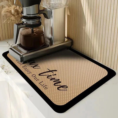 Hot Coffee Machine Rug No Cleaning Antifouling Technology Leather Water Control Cushion Coffee Cup Water Absorbing Pad