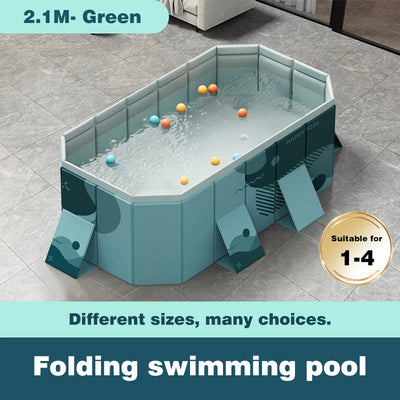 Large Swimming Pool for Family Foldable Non-Inflatable Frame Pools 1.6-3M Wear-Resistant Garden Outdoor Summer Water Games Kids