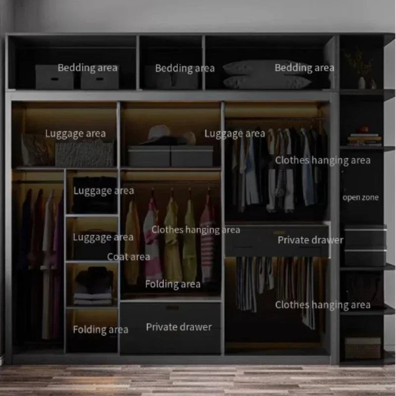 Shelf Shelve Wardrobes Organizer Underwear Nordic Storage Open Closets Cabinet Modern Ropero Armable De Ropa Bedroom Furniture