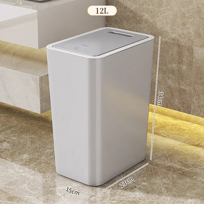 Garbage Bin For Household Square Press Style Luxury Style Living Room Kitchen Bathroom With Lid Garbage Bin