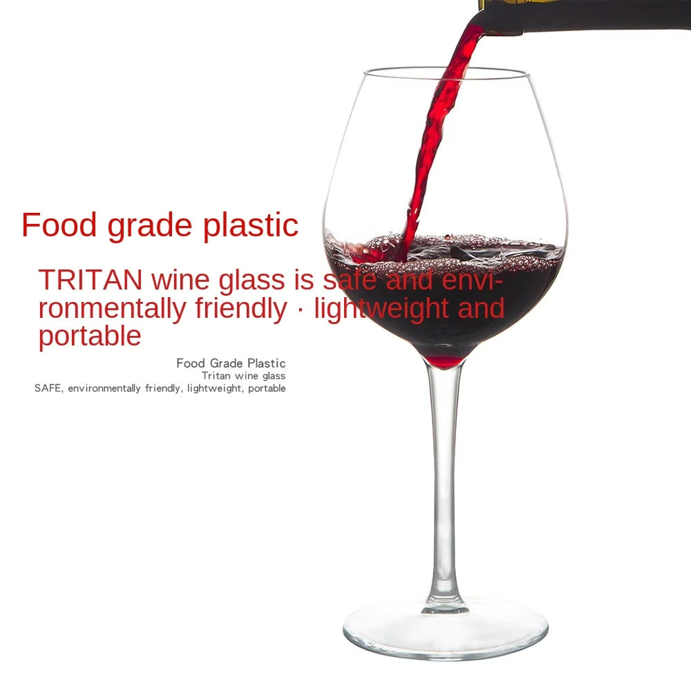 Plastic Transparent Unbreakable Silicone Wine Glass Cups Bar Home Goblet American Tritan Material