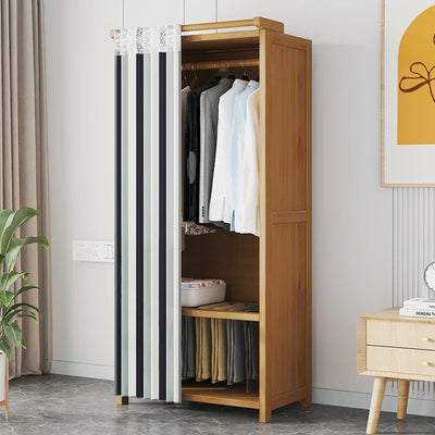 Space Saving Cheap Closet Modern Minimalist Nordic Display Lounge Open Wooden Wardrobe Storage Vestidores Trendy Furniture