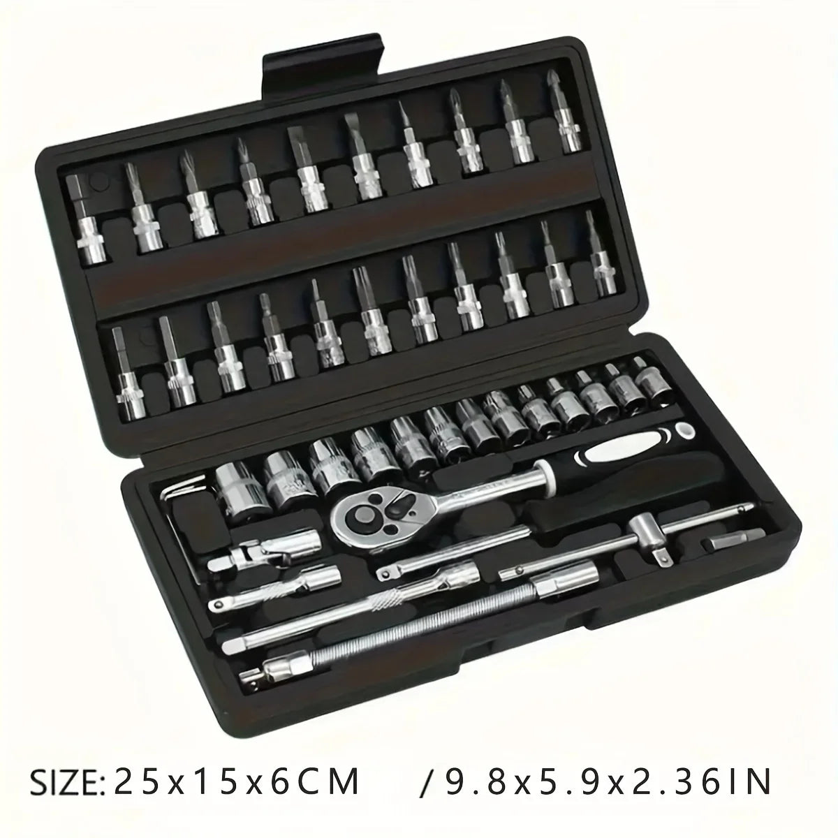 Ultimate Automotive Mechanical Tool Kit - High-Quality Ratchet Wrench and Assorted Screwdriver Set - Super Portable, Wrench Set