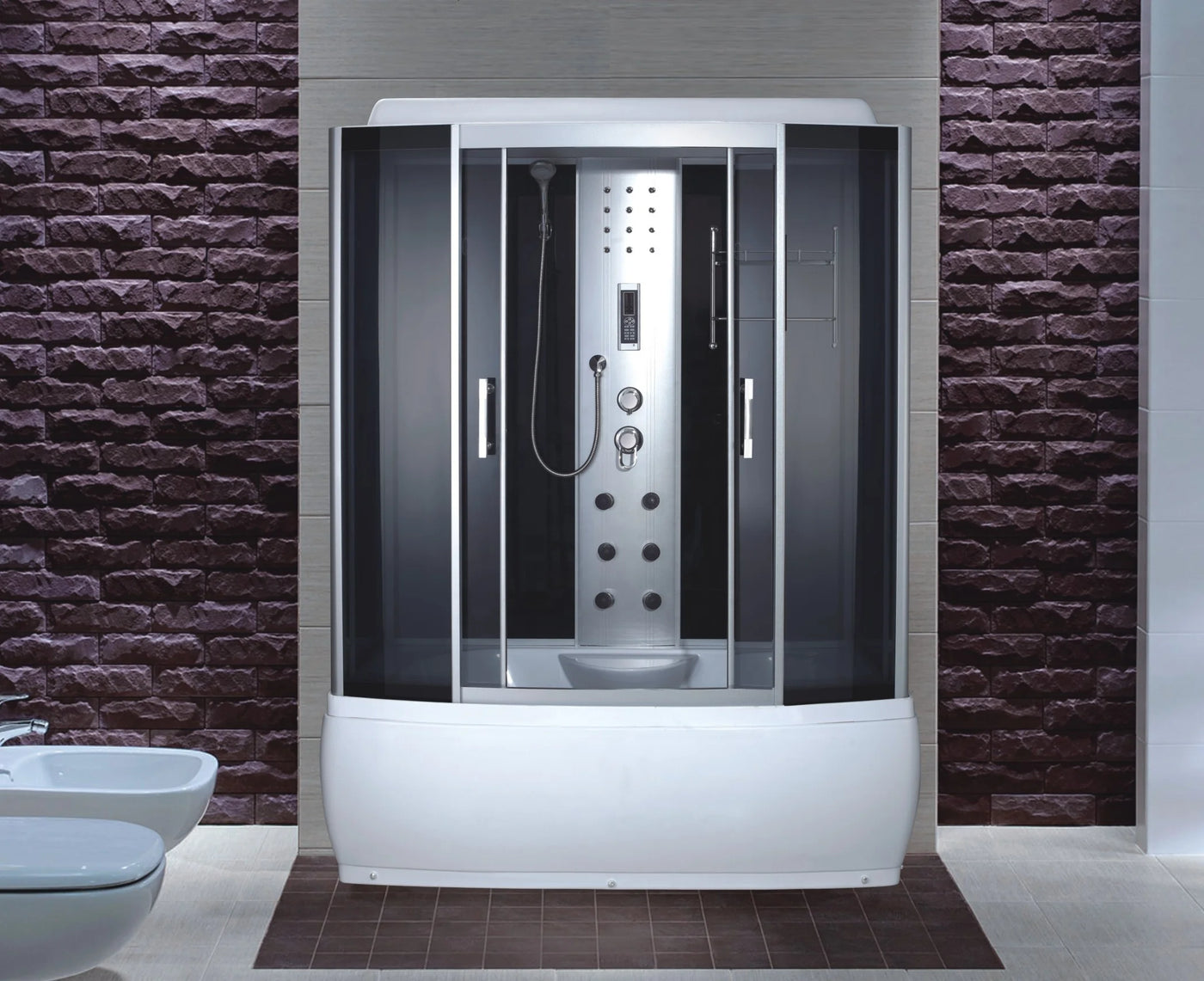 Bathtub Cabin Steam Bath Shower Aokeliya Modern Steam Cabin With Massage 850*1500*2150mm