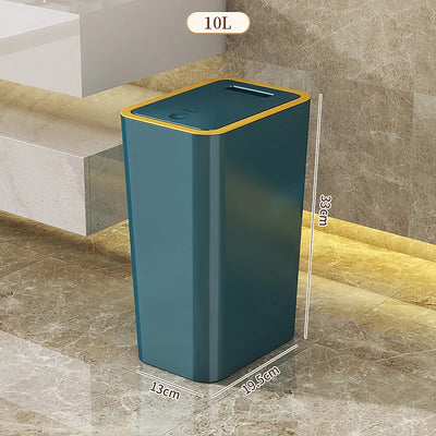 Garbage Bin For Household Square Press Style Luxury Style Living Room Kitchen Bathroom With Lid Garbage Bin