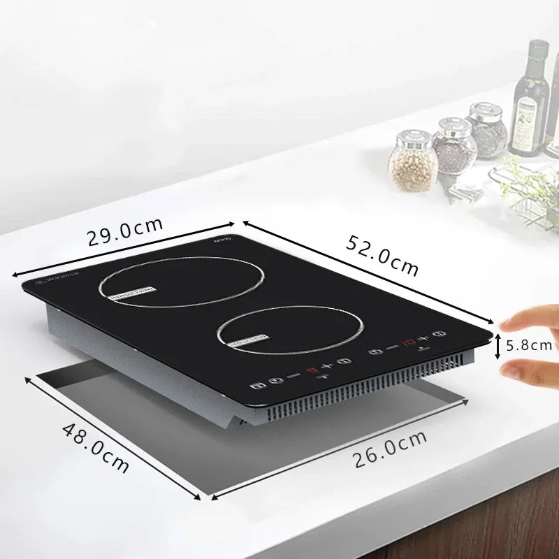 induction cooktop electric stove 3400W built-in hob 2 burner Induction cooker