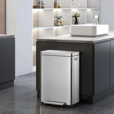 Multifunction Sensor Garbage Rubbish Waste Bin Stainless Steel Rectangular Trash Can Dust