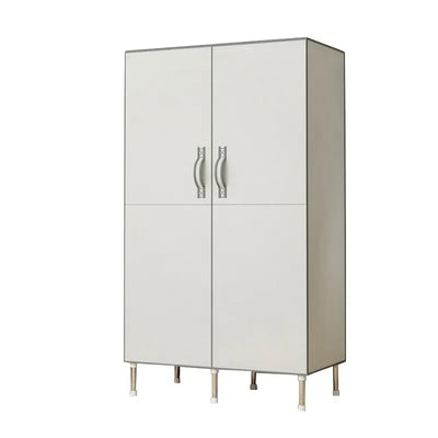 Double door folding simple cloth wardrobe thickened and thickened 19mm steel pipe single person storage wardrobe