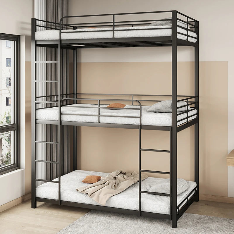 Three person rack bed with upper and lower bunks, adult iron children, students, upper and lower bunks, employee