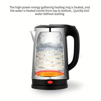 Stainless Steel Electric Kettle,Stainless Electric Teapot and Coffee Pot,BPA Free Water Heater,Automatically Closed and Dried