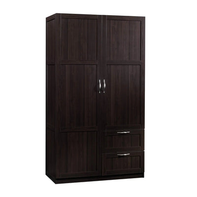 Select Multipurpose Bedroom Armoire Wardrobe Closet Pantry Storage Cabinet with Drawers and Hanging Rail