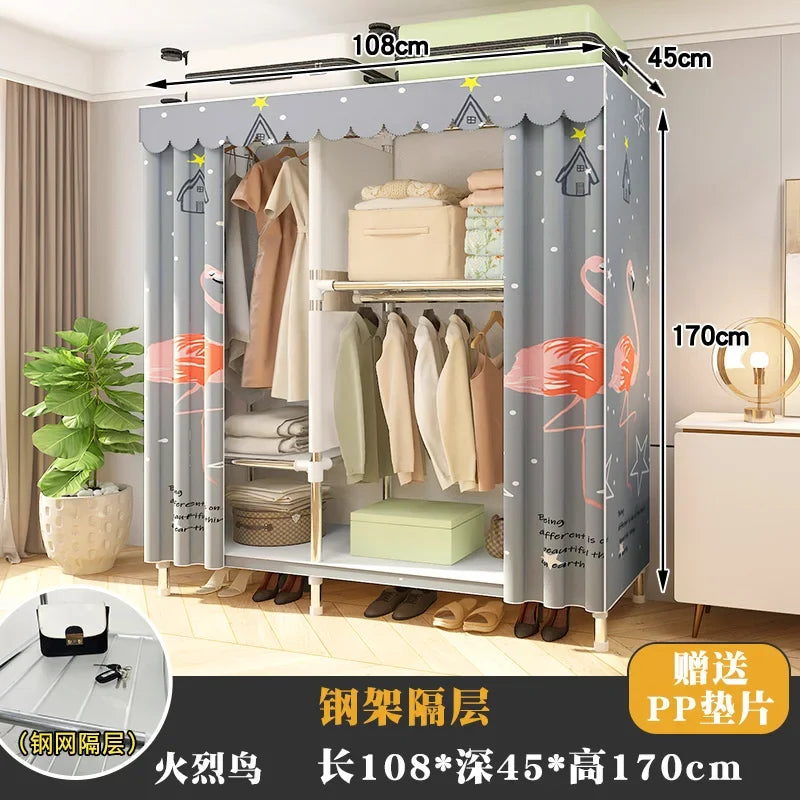 Kids Clothes Storage Organizer Wardrobe Modern Luxury Portable Cabinet Home Wordrobe Bedroom Closets Szafy Hotel Furniture