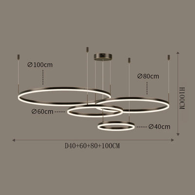 Nordic modern led living room chandelier Study Ring bedroom Dining Room Home decor chandelier Interior lighting