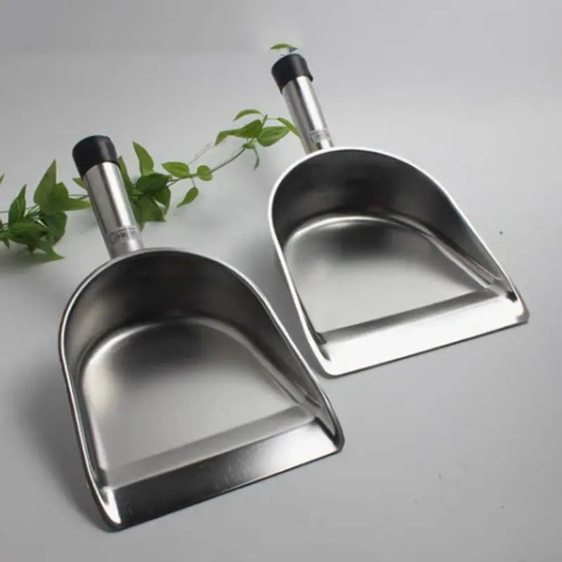 1Pc Thickned Dustpan Stainless Steel Shovel Hand-Held Garbage Shovel Home Shovel Dust Pan Trash Steel Metal Shovel Pedicure Tray