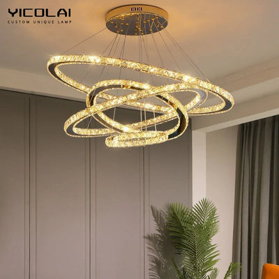 YICOLAI Modern LED Ceiling Chandeliers Villa Luxury For Staircase Living Dinning Room Apartment Lobby Exhibition Hall Home Decor