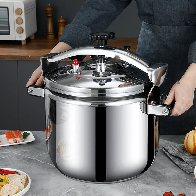 30 Quart olla de presion grande & stainless steel pressure cooker & large steamer cooking pressure canners,safety lock Explosion