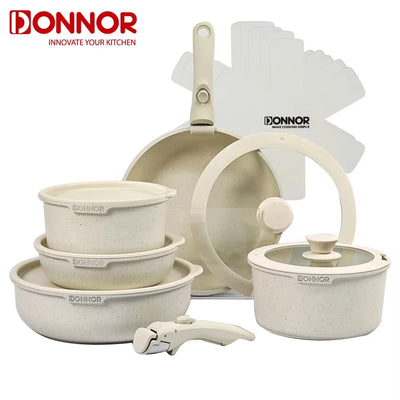 Donnor Non-stick Cookware Kitchenware Die Cast Aluminum Pot Set Support Induction