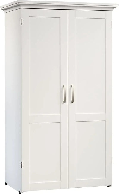 Sauder Miscellaneous Storage Craft & Sewing Armoire, L: 35.11" x W: 21.81" x H: 61.58", Soft White finish